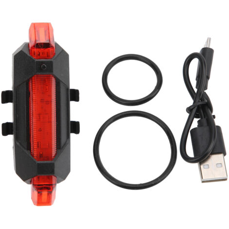 Feu arrière vélo USB rechargeable, lampe LED sécurité pour cyclisme nocturne