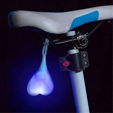 feu Arrire De Vlo Jumping Heart (bleu), Rflecteur De Vlo Led, Feu Arrire De Vlo, Feu Arrire De Boule De Vlo, Lumire D'oeuf De Dossier De Sige, Voy