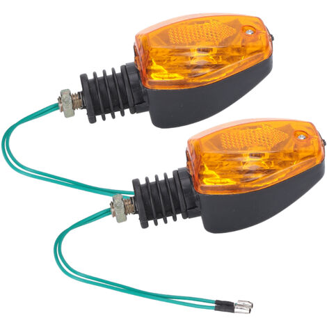 Feu clignotant directionnel 12V pour vélo électrique, lampe clignotante avec ampoule - Pack de 2