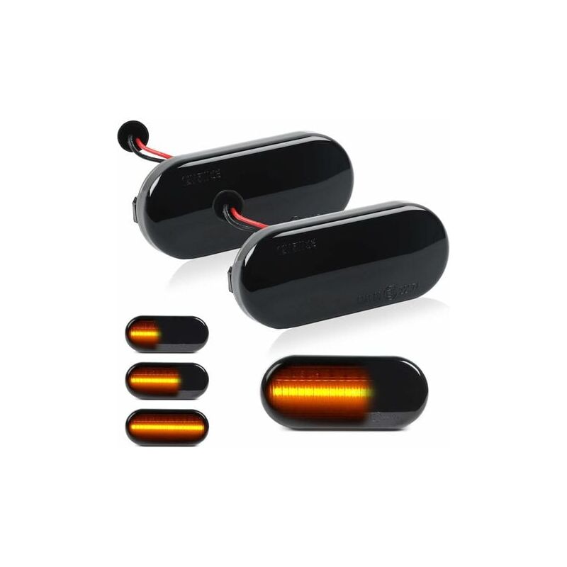 Tigrezy - Feu clignotant dynamique, feux de position latéraux à led remplaçantes pour Golf 3, Polo, v-w, T5, Sharan, Passat 14805294