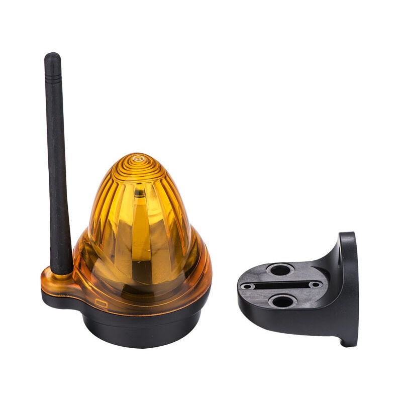 Feu Clignotant Lampe d'Avertissement Universel pour Motorisation Portail 12V-265V AC/DC Feu Stroboscopique de Sécurité à LED Ambre Compatible avec