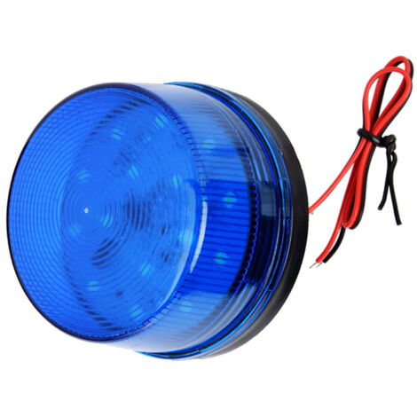 Feu clignotant LED bleu 12V pour véhicule et sécurité, silencieux