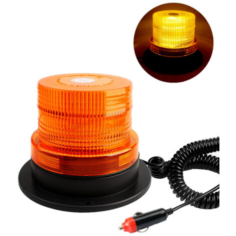 Feu clignotant LED magnétique 12‑24V pour camionnette, autobus et poids lourds