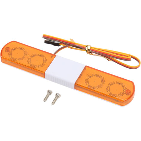 Feu clignotant LED policier pour voitures RC 1/8 1/10, design simulation avec 4 modes d'éclairage d'alarme.
