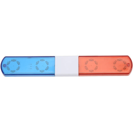 Feu Clignotant LED Ultra Lumineux pour Voiture RC 1:8 1:10, Modèle Police avec Éclairage Rouge et Bleu, Dimensions 145x22x12mm