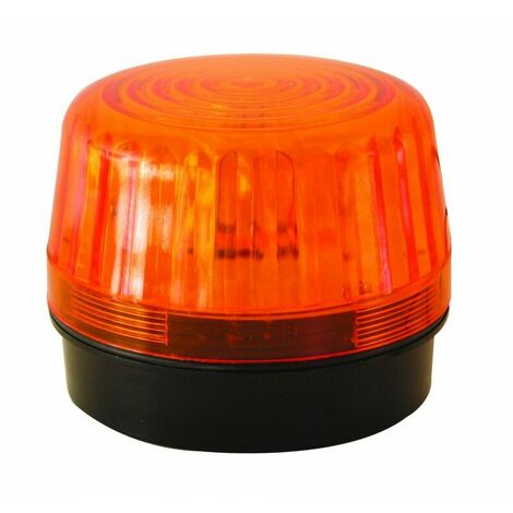 Feu clignotant orange 6-12-24V AC – Ampoule Xenon – Indice de protection IP65 – Pour portail et garage – Signalisation efficace – Europe Automatismes