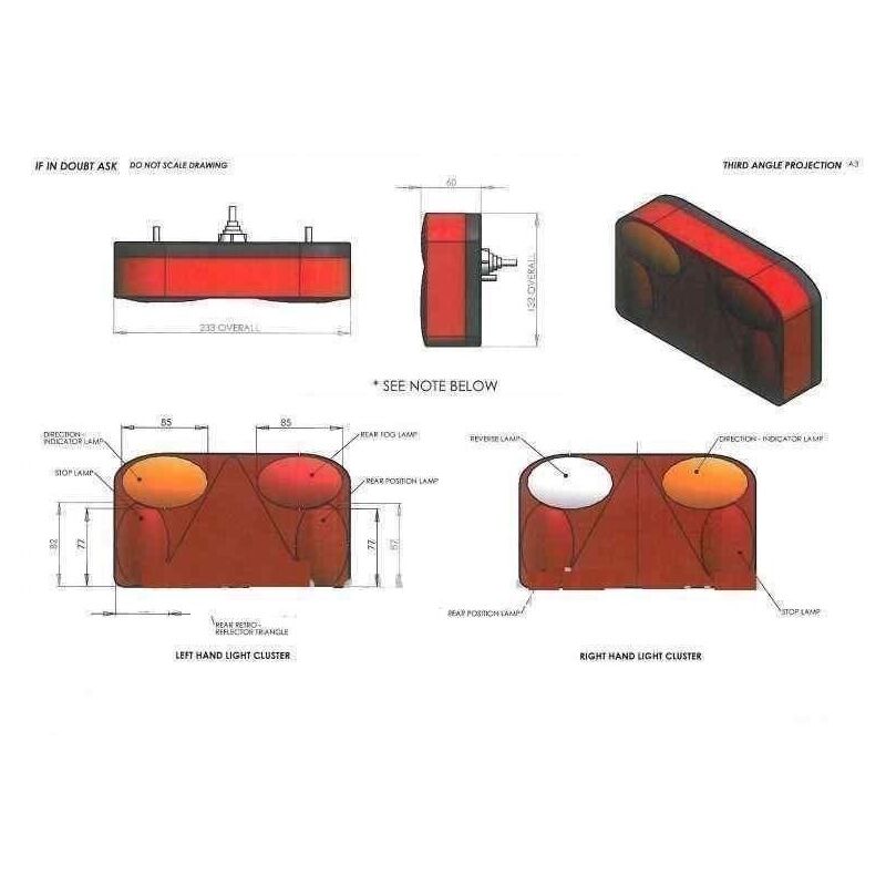 Imline - Feu dafa 6 fonctions droit pour remorque