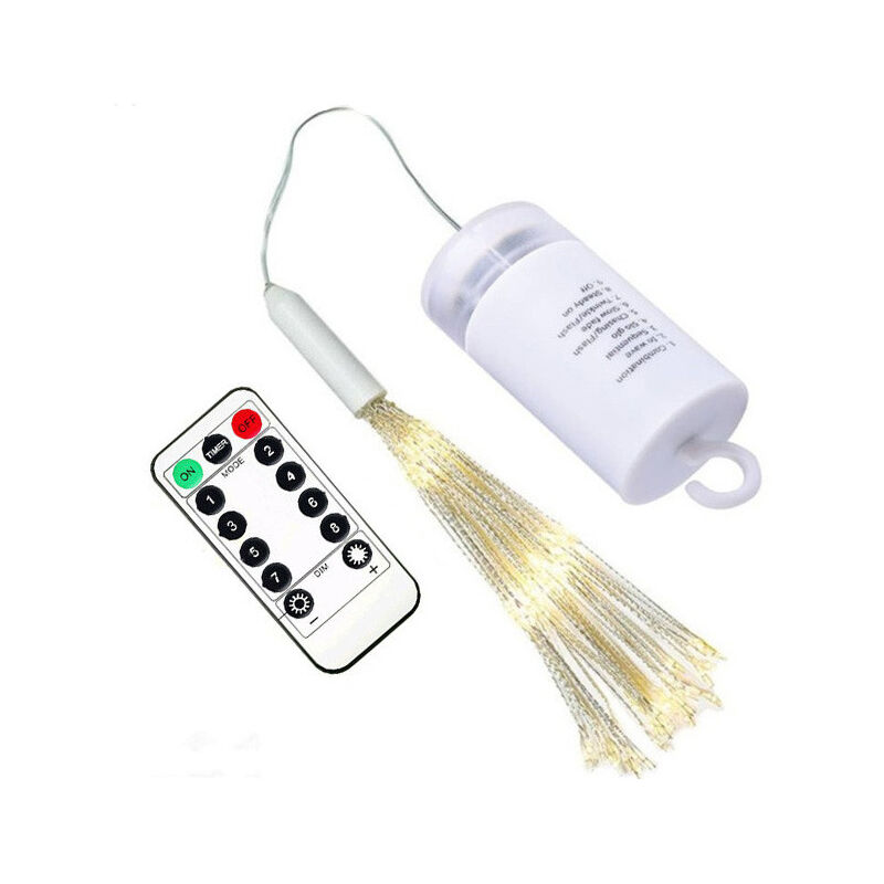 Feu D'artifice led Lumières Colorées, 120 led Lumière étincelle de Noël imperméable s'allume à Télécommande Pour Chambre, Jardin, Patio, Mariage,