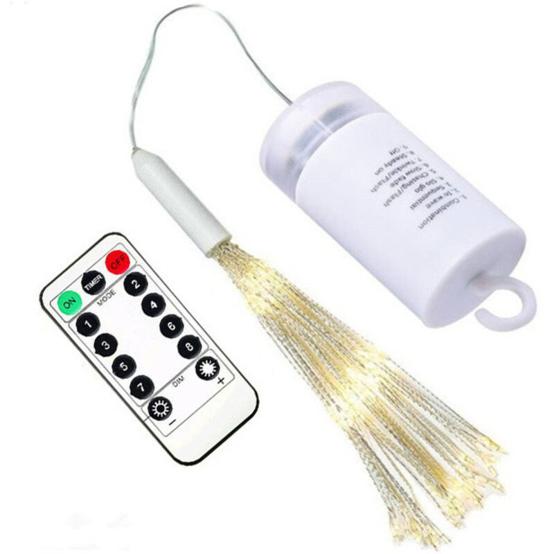 Feu D'artifice led Lumières Colorées, 120 led Lumière étincelle de Noël imperméable s'allume à Télécommande Pour Chambre, Jardin, Patio, Mariage,