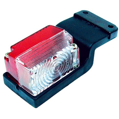 Feu de gabarit 12V sur languette – Montage rapide – Dimensions 53 x 39 x 30 mm – Entraxe 62 mm pour remorques et utilitaires – SIM