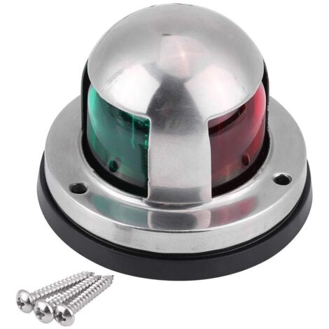 Feu de navigation, lumière d'ampoule de navigation, bateau marin 12V / 24V en acier inoxydable rouge et vert LED accessoire de yacht de lampe de signal de navigation