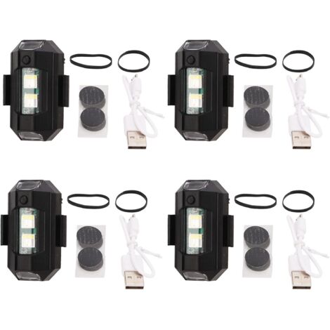Feu de navigation nocturne extérieur à LED, clignotant, feu de sécurité stroboscopique pour moto, drone, quad et vélo.