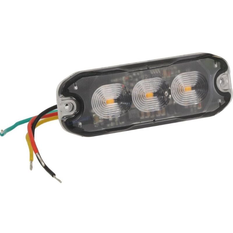 Sodiflash - Feu de pénétration 3 led 12/24V orange extra plat 79978