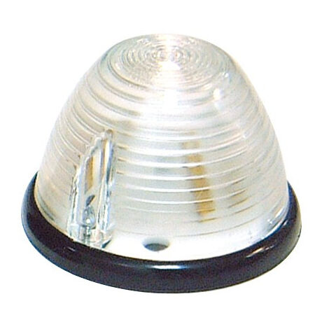 Feu de position 12V – Clignotant rétroviseur blanc – Modèle à poser – Diamètre 76 mm – Hauteur 53 mm – Cabochon vissé – SIM