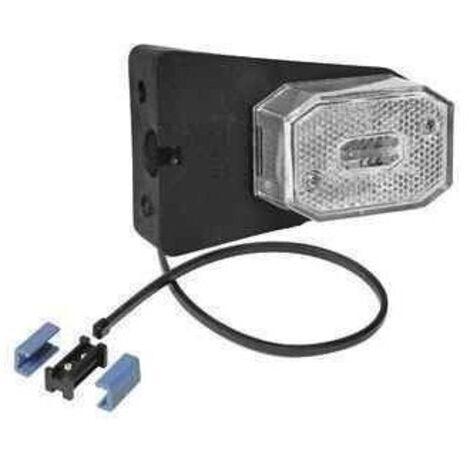 Feu de position blanc 12V – Ampoule C5W incluse – Installation rapide avec support de câble 0,5 m – Pour remorques Ecim et Saris – Aspock