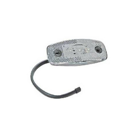Feu de position BLANC LED + CABLE PLAT 500 mm
