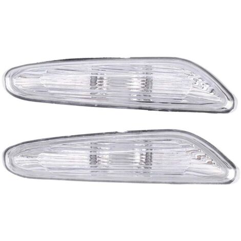 Feu de Position Latéral de Voiture Tour Signal Lumineux,Clignotant Abat Jour Gauche et Droit pour E90 / E91 / E92 / E93 2006-2011(Transparent)
