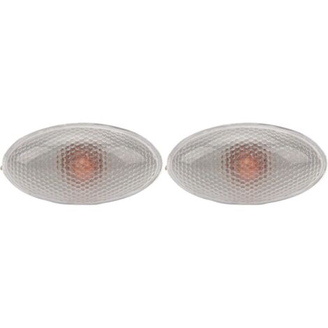 Feu de position latéral LED 12V – Lot de 2 – Remplacement pour Peugeot 206 407 607 – Plastique robuste – Couleur jaune ambre