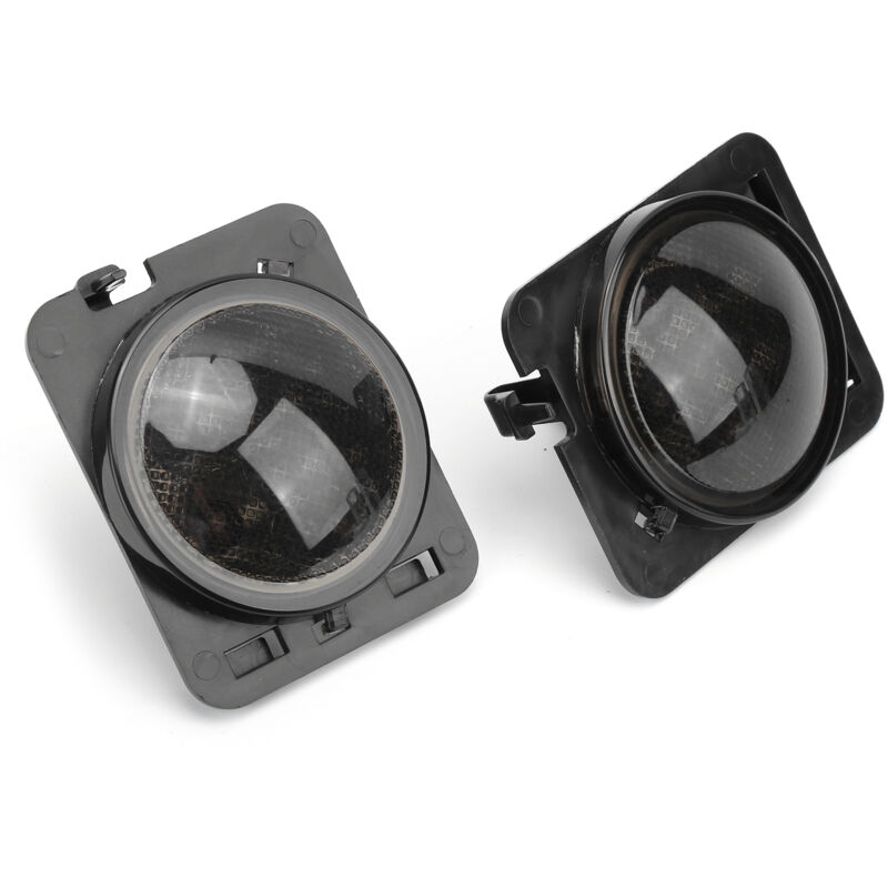 Gotrays - Feu de position latéral led dc 12V, avec lentille de couleur fumée de remplacement, pour Jeep Wrangler jk jku 2007 – 2018