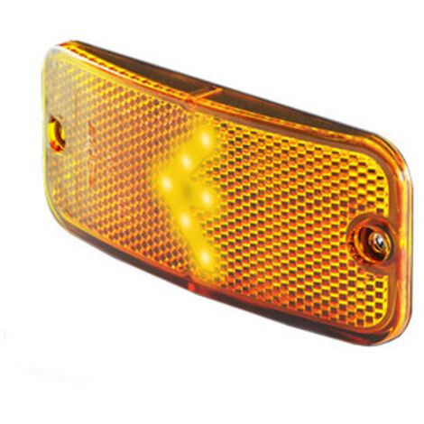 Feu de position latéral orange LED avec flèche + câble plat  500 mm