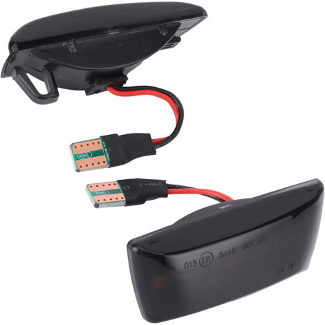 Feu de position latéral Yctze 3000K pour voiture, clignotant de marqueur latéral d'aile ABS pour Corsa D couleur fumée.
