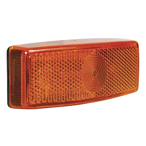 Feu de position rectangulaire orange – Dimensions 110 x 40 x 25 mm – Entraxe de fixation 45 mm – Type T10/5W non fourni – Spot-Light