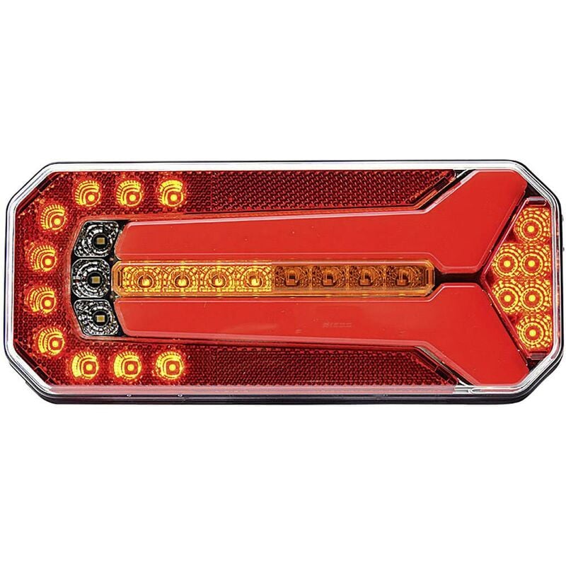 WAS - Feu de recul pour remorque arrière, gauche, droite multicolore 1151 dd l/p verre transparent extrêmités de câble ouvertes 12 v, 24 v X972251