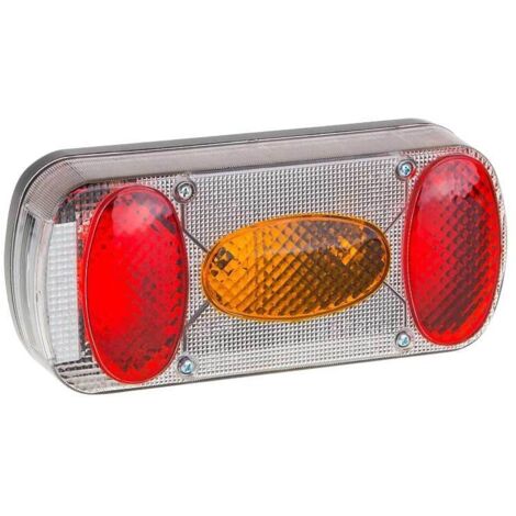 Oc-Pro – Feu arrière gauche de remorque 5 fonctions – Feu rouge, stop, clignotant, brouillard – Dimensions 220mm x 100mm x 55mm