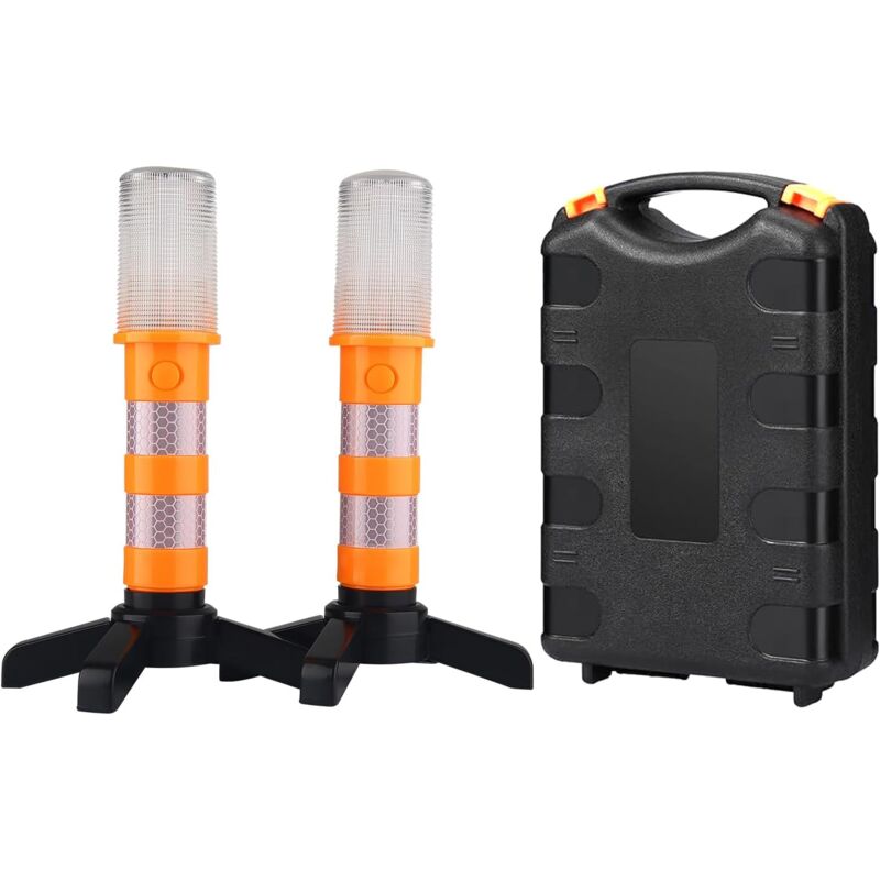 Start - Feu de route d'urgence portable à led 3 modes avec base magnétique pour véhicules, camions, réparation automobile, lot de 2