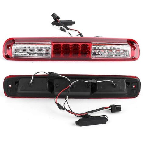 Feu de stop LED haut, troisième feu arrière compatible Chevy Silverado 1500/2500/3500 (1999-2006), lampe rouge et blanche.