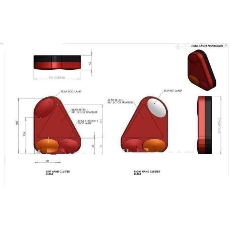 Imline - Feu gauche dafa 5 fonctions pour remorque