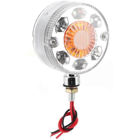 Feu latéral de voiture Rouge Ambre 24LED 24V, lampe indicateur de signal pour camion, remorque, poids lourd.