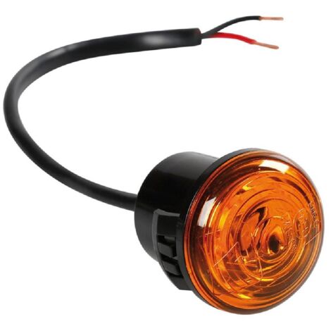 Feu laterale encastre 1 LED orange 1224V 30x30x25mm LA-8 - Orange