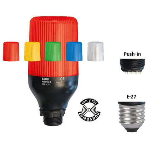 Feu Led 24v clignotant Amber ConBuzzer 88db L811a24ibz