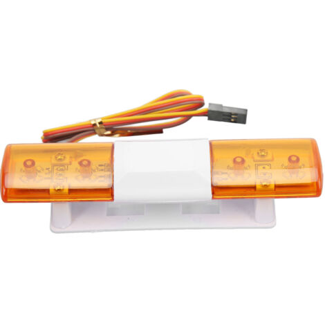 Feu LED Clignotant pour Modèles RC 1/8 1/10, 4 Modes d'Alerte Lumineuse, Design Réaliste de Sécurité Routière