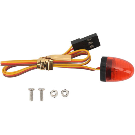 Feu LED clignotant pour voiture RC 1:10, lumière policière ronde ultra brillante 13x17mm, modèle police/pompier/ambulance.