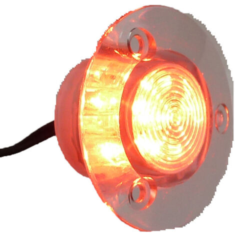 FEU LED ROUGE A ENCASTRER 25/45 - 12 VCC - 4M
