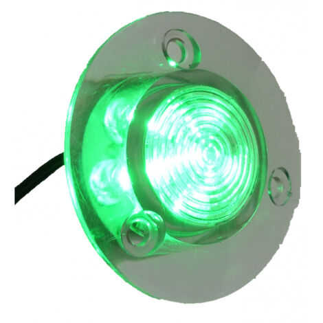 FEU LED VERT A ENCASTRER 25/45 - 12 VCC - 4M