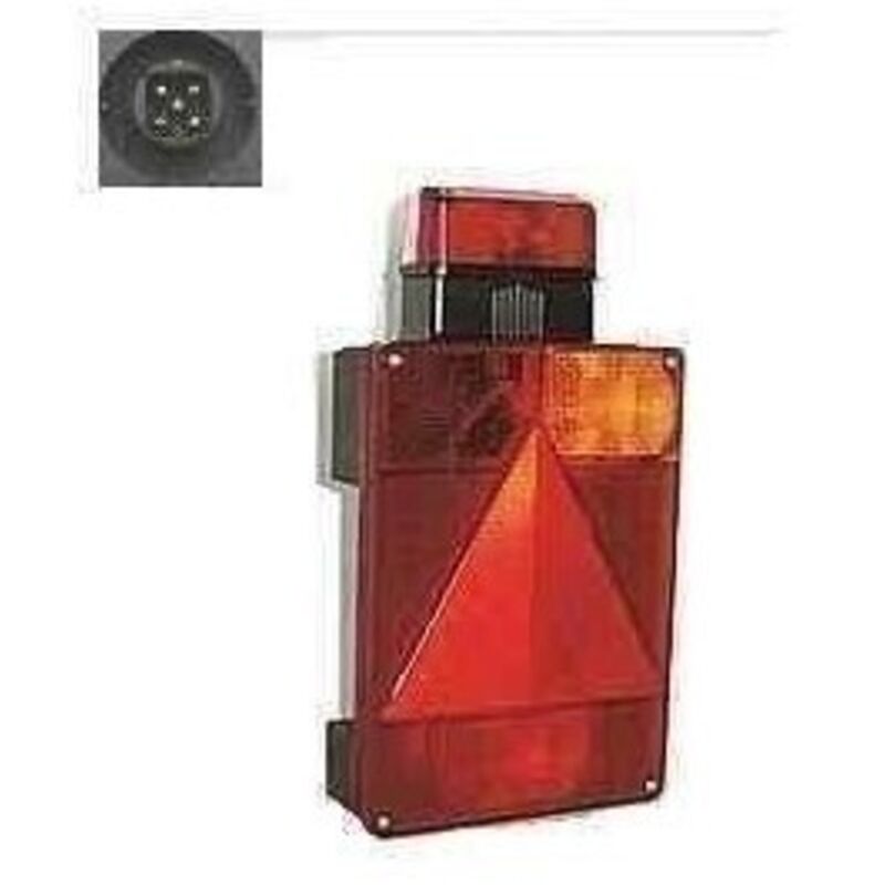 Radex - Feu remorque 6800 vertical droit 5 fonctions avec feu de gabarit et feu de recul