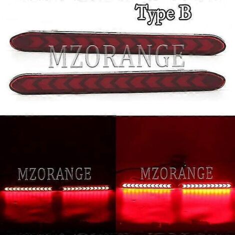 Feu stop arrière à LED avec réflecteur pour pare-chocs arrière Honda Odyssey 2007 (1 paire) - Accessoires de feux de freinage - Type B