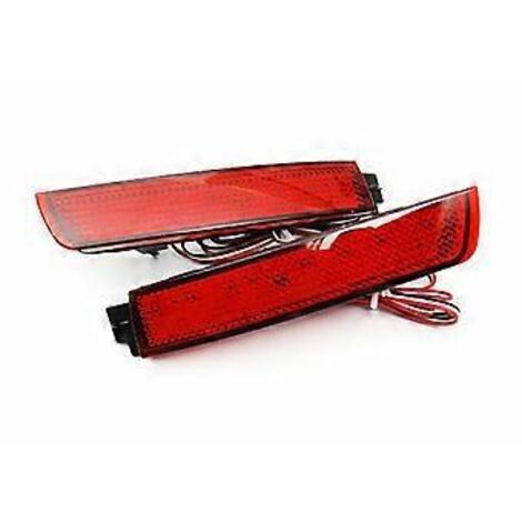 Feu stop arrière à réflecteur de pare-chocs arrière à lentille rouge avec LED pour Juke Quest Sentra FX35 265605C000