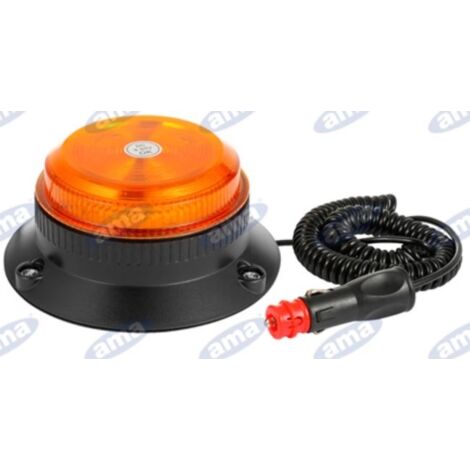 Feu tournant à leds base magnétique h 70mm L 145mm machine agricole automotrice 12-30V