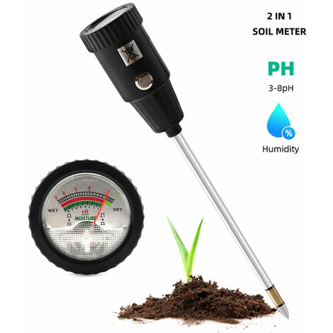 Zimmerpflanzen Garten Rasen Bauernhof Boden pH/Feuchtigkeitsmessgerät Bodentester/Analysator/Detektor Feuchtigkeitsmessgerät Messgerät für Haus Bodentester Feuchtigkeitssensor Messgerät 