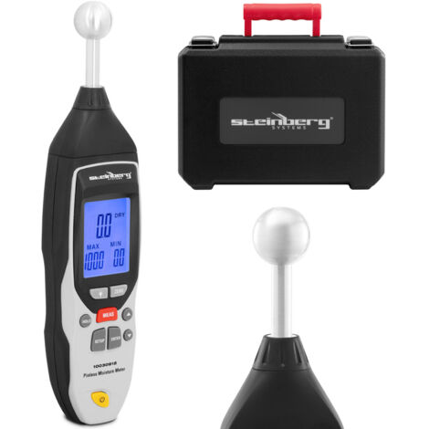 Feuchtigkeitsmesser Nicht-invasiver Feuchtigkeitsmesser für Holzziegel LCD 0-100% mit Koffer