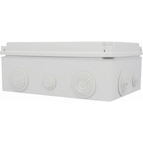 Feuchtraum-Abzweigkasten IP 65, grau 241 x 180 x 95 mm Aufputz Abzweigdose