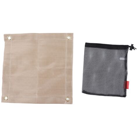 Feuerfeste Lagerfeuermatte aus Fiberglas, hitzebeständig – Outdoor-Zubehör für Grillabende, Camping und Picknicks – 30 x 30 cm