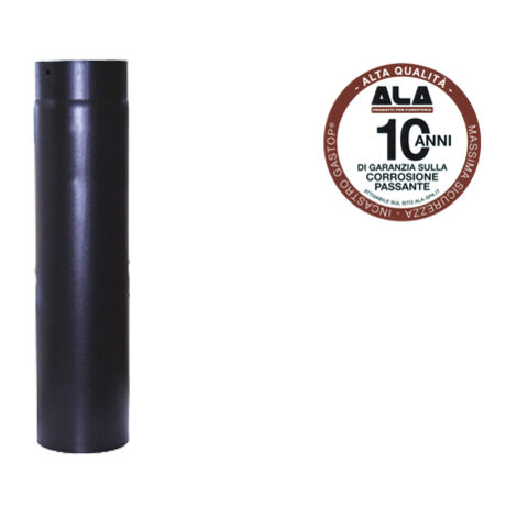 FEUERROHR EMAILLIERT STAHL SCHWER ALA TOP SCHWARZ 13X50