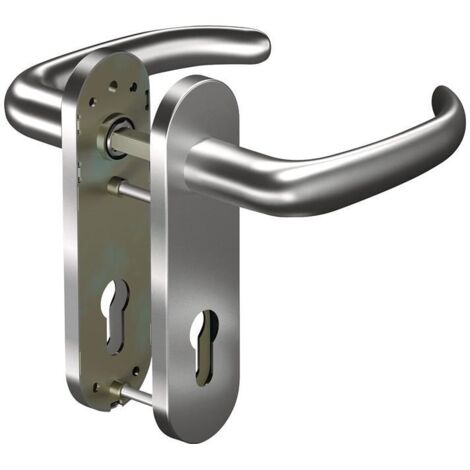 Feuerschutzgarnitur CORE+8999/7051K Aluminium AL D/D für Türstärke 38 - 63 mm PZ abgerundet DIN links / rechts