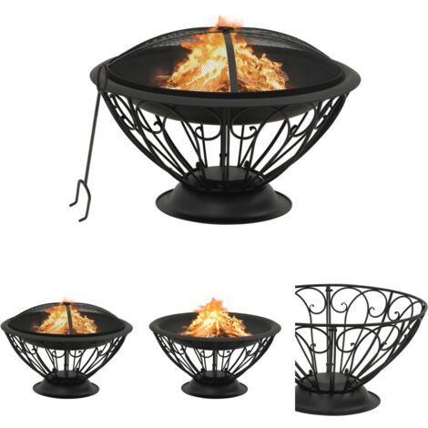 Feuerstelle mit Poker 75 cm XXL Stahl