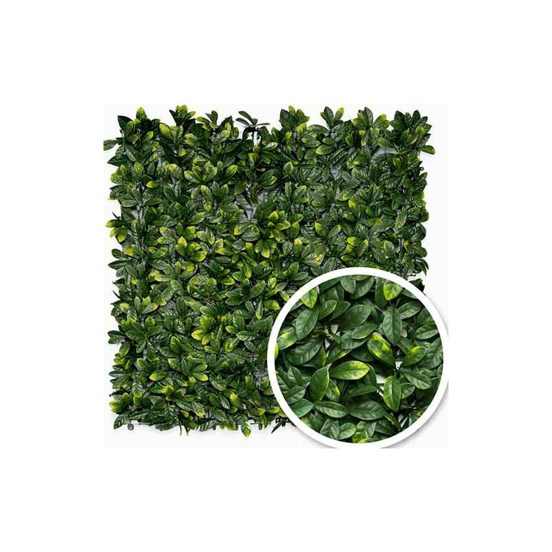 James Grass-france Green - Feuillage artificiel laurier cerise 1m x 1m, l 21 m - vert